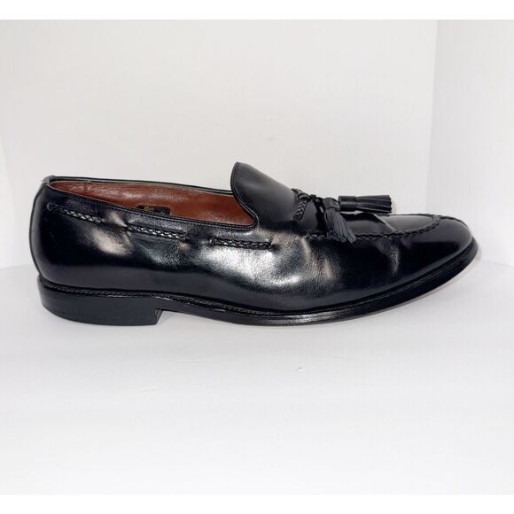 Allen Edmonds Black Leather Pembrooke Loafer Tassel Classic Dress Shoes 11 D - Picture 9 of 16